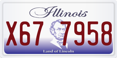 IL license plate X677958
