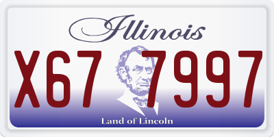 IL license plate X677997