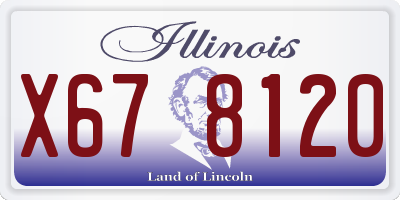 IL license plate X678120
