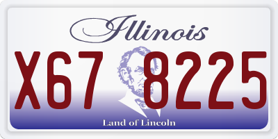 IL license plate X678225