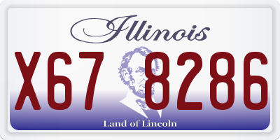 IL license plate X678286
