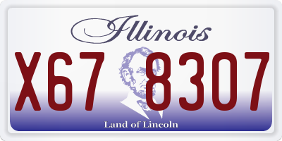 IL license plate X678307