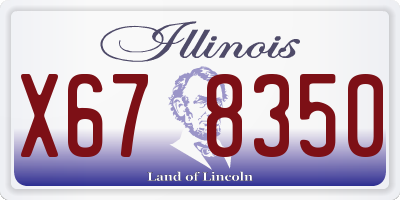 IL license plate X678350