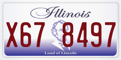 IL license plate X678497