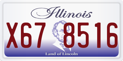 IL license plate X678516