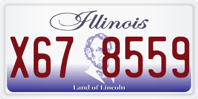 IL license plate X678559