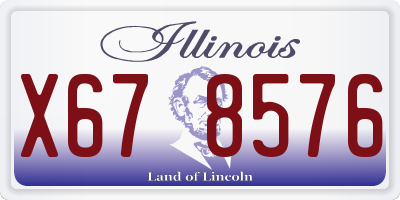 IL license plate X678576