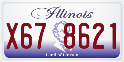 IL license plate X678621