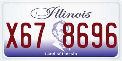 IL license plate X678696