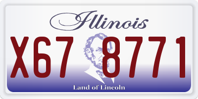 IL license plate X678771