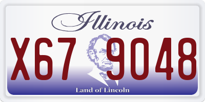 IL license plate X679048