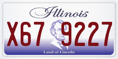 IL license plate X679227
