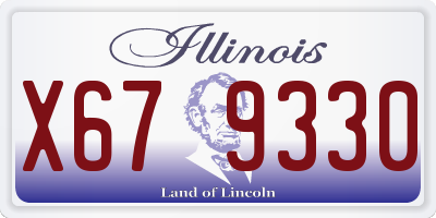 IL license plate X679330