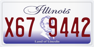 IL license plate X679442