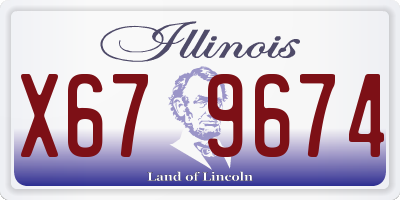 IL license plate X679674