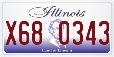 IL license plate X680343