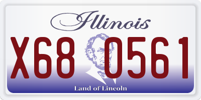 IL license plate X680561