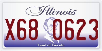 IL license plate X680623