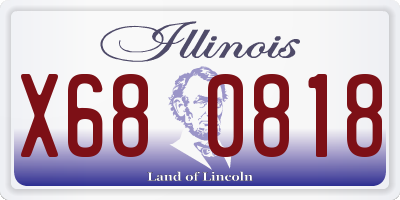 IL license plate X680818