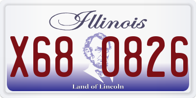 IL license plate X680826