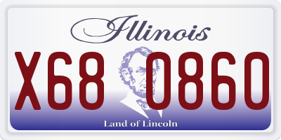 IL license plate X680860