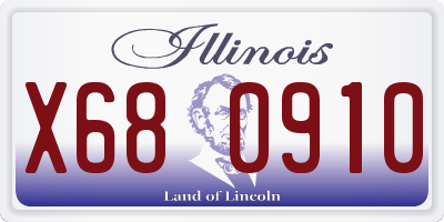 IL license plate X680910