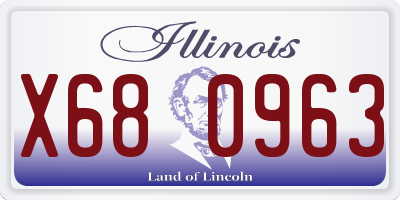 IL license plate X680963
