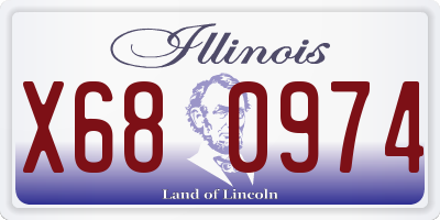 IL license plate X680974