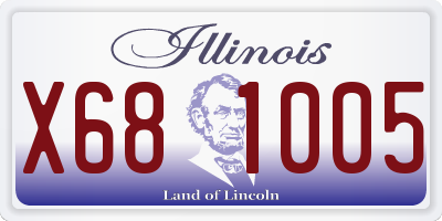 IL license plate X681005