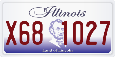 IL license plate X681027