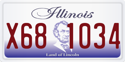 IL license plate X681034