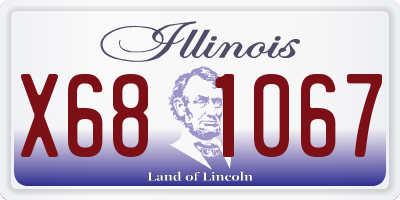 IL license plate X681067