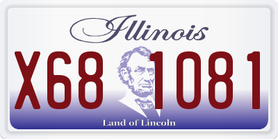 IL license plate X681081