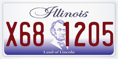 IL license plate X681205