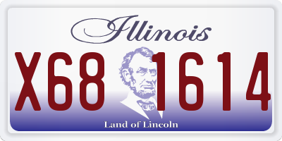 IL license plate X681614
