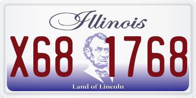 IL license plate X681768