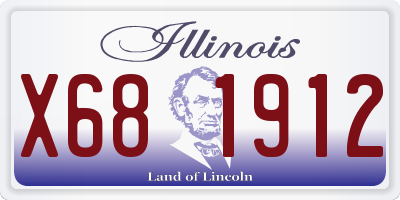 IL license plate X681912