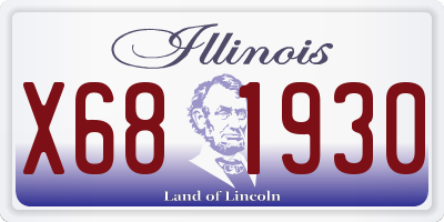 IL license plate X681930