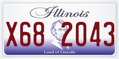 IL license plate X682043