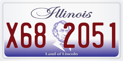 IL license plate X682051
