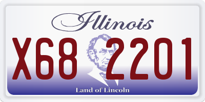 IL license plate X682201