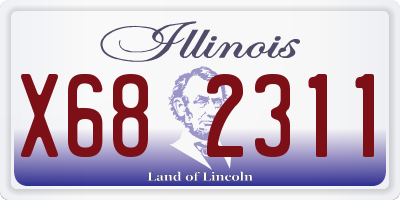 IL license plate X682311