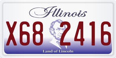 IL license plate X682416