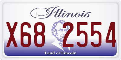 IL license plate X682554