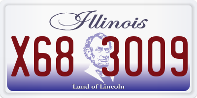 IL license plate X683009