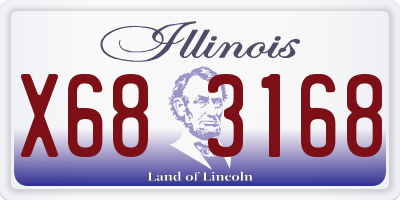 IL license plate X683168