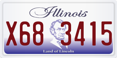 IL license plate X683415