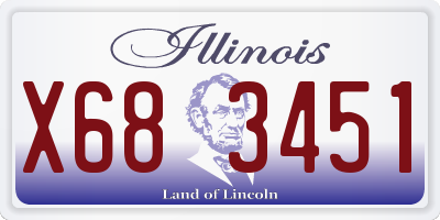 IL license plate X683451