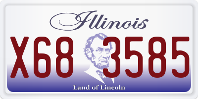 IL license plate X683585