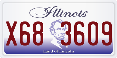 IL license plate X683609